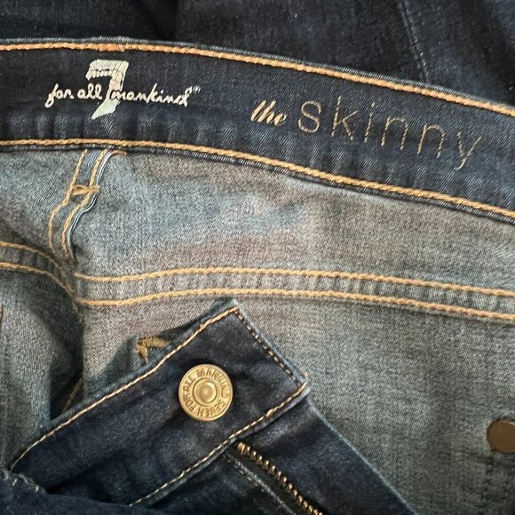 7 For All Mankind Women The Skinny Jeans Size 26 - Picture 5 of 6
